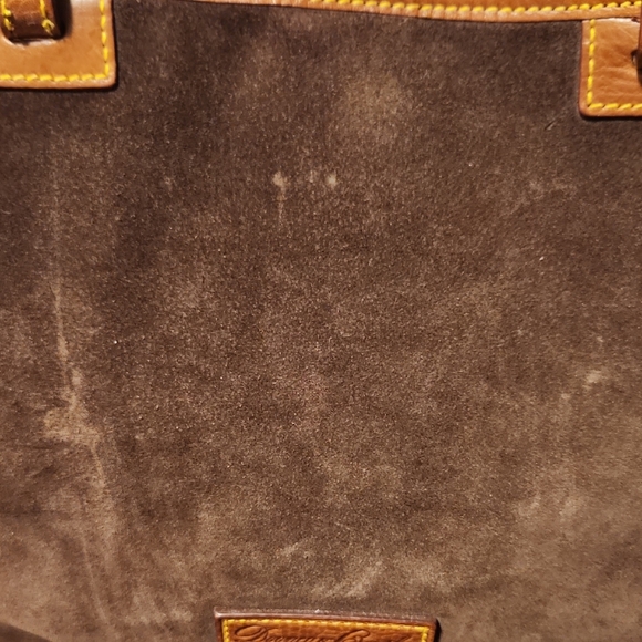 Dooney & Bourke Brown Tote Bag with Leather Trim - Picture 14 of 14